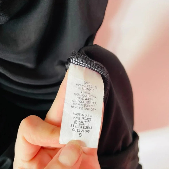 Day & Night Clear Strap Bodycon Mesh Ruched Mini Dress Black Size Small - Picture 5 of 5